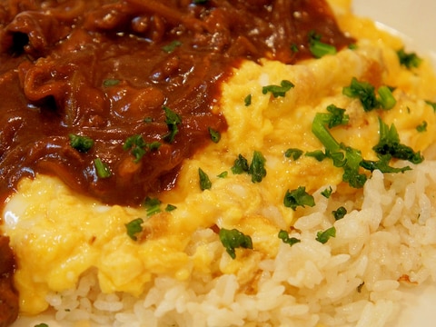 ふわトロ♪お家で洋食屋さんのオムハヤシライス